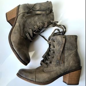 Roxy Zip-Up Heeled Boots